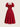 Elegant Red Lace-Up Fit dress