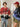 FLAME GRAPHIC SWEATER BLACK AND BLUE WITH Y2K STYLE