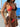 FLORAL V-NECK BIKINI SET WITH SIDE LACES IN ELASTANE FABRIC