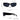 FUTURISTIC SUNGLASSES BLACK SILVER Y2K PUNK STYLE