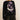 FUZZY BLACK SWEATER PURPLE ROSE MOON GRAPHIC