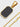 GOLD-TONE NECKLACE WITH BLACK PENDANT STAINLESS STEEL NECKLACE