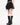 GOTHIC MINI SKIRT BLACK EYELET BELT LAYERED MINI
