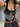GRAPHIC PRINT BLACK TANK TOP COLLAR VEST