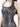 GRAPHIC PRINT HALTER TOP SLEEVELESS GRAY
