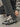 GRAY AND WHITE PLATFORM SNEAKERS VERSATILE STREET SNEAKERS