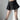 GRAY BOW PLEATED MINI SKIRT