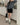 GRAY COQUETTE AESTHETIC CARDIGAN WITH WHITE BOWS