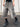 GRAY DENIM CARGO SHORTS LOOSE FIT DENIM PANTS
