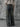 GRAY FRINGED DENIM PANTS MID WAIST STRAIGHT LEG DESIGN