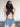 GRAY HOODED CROP TOP WITH FACE COVERING AND TIE BOW DETAILS - Sweetheart Supplies