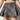 GRAY PLAID MINI SKIRT PLEATED SPRING SUMMER