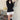 GRAY RIBBED KNIT SWEATER WITH WHITE COLLAR AND HEM FOR WOMEN