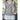 GRAY RIBBED KNIT SWEATER WITH WHITE COLLAR AND HEM FOR WOMEN