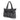 GRAY RUFFLED SHOULDER BAG WITH RIBBON TIES
