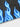 GRAY T-SHIRT WITH BLUE FLAME DESIGN - BLUE WASHED FLAMES