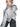 GRAY TRACK JACKET WITH BLACK STRIPES - VINTAGE CYBER Y2K STYLE
