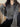 GRAY ZIP-UP KNIT SWEATER WITH DISTINCTIVE LAPEL COLLAR
