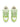 GREEN AND WHITE PLATFORM SNEAKERS