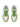 GREEN AND WHITE PLATFORM SNEAKERS WITH ROUND TOE RUBBER OUTSOLES