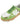 GREEN AND WHITE PLATFORM SNEAKERS WITH ROUND TOE RUBBER OUTSOLES