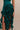 GREEN MIDI DRESS WITH LEAF EMBELLISHMENTS AND RUFFLE FRINGE DETAILS