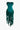 GREEN MIDI DRESS WITH LEAF EMBELLISHMENTS AND RUFFLE FRINGE DETAILS