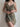 GREEN PAISLEY SLIP DRESS WITH BACKLESS PRINTED DESIGN