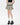 GREEN PLAID PLEATED MINI SKIRT WITH BELT