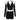 HALTER A-LINE DRESS WITH BLACK SKIRT AND CLOSURE TYPE DETAIL