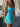 HALTER DRESS TURQUOISE LACE VINTAGE BACKLESS LACE HALTERNECK