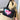 HEART PUFFER HANDBAG BLACK QUILTED TOTE
