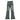 HIGH WAIST SLIM JEANS WITH PINK LACE-UP DETAIL