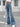 HIGH-WAISTED BELL-BOTTOM JEANS WITH FRAYED HEM FOR A HIP POP LOOK