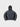 HOODED NINJA HOODIE GRAY AND BLACK WITH WHITE TRIM DOUBLE HOODED