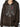 HOODED NO COLLAR COAT FOR FALL AND WINTER WITH RHINESTONE DETAILS