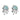JELLYFISH EARRINGS GLOSSY BLUE DOME OCEAN DROPS