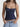 LACE CORSET NAVY BLUE LACE-TRIMMED CAMISOLE WITH SHEER LACE DETAILS