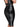 LACE-UP MIDI SKIRT - SLIM FIT BLACK FAUX LEATHER DESIGN