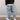 LIGHT BLUE BAGGY FIT JEANS WITH BLACK CROSS DESIGNS