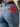 LIGHT BLUE HIGH-WAISTED FLARED TROUSERS WITH RED STAR DETAIL