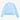 LIGHT BLUE KNITTED SWEATSHIRT WITH WHITE GRAPHIC - AMOR KNITTED SWEATER