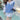 LIGHT BLUE KNITTED VEST WITH FLORAL EMBROIDERY FOR WOMEN