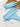 LIGHT BLUE RUCHED BIKINI SWIMSUIT SPLIT HIGH-STRETCH KNIT