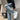 LIGHT BLUE WIDE-LEG JEANS WITH BUTTONED SLITS - LOOSE BAGGY STYLE