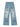 LIGHT BLUE WIDE-LEG JEANS WITH CARTOON GRAPHICS CASUAL STREET BOYFRIEND FIT