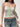 LIGHT GREEN LACE-TRIMMED CORSET TOP Y2K VINTAGE SLIM FIT