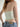 LIGHT GREEN LACE-TRIMMED CORSET TOP Y2K VINTAGE SLIM FIT