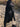LONGLINE COAT BLACK VINTAGE DOUBLE-BREASTED ELEGANCE