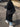 LONGLINE COAT BLACK VINTAGE DOUBLE-BREASTED ELEGANCE